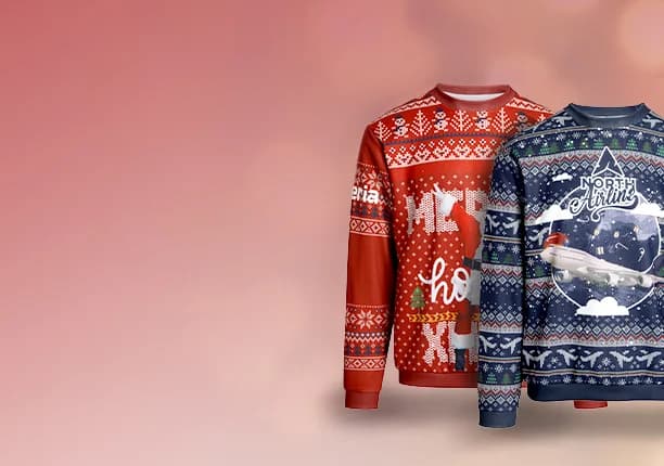 Custom sublimated Christmas sweaters