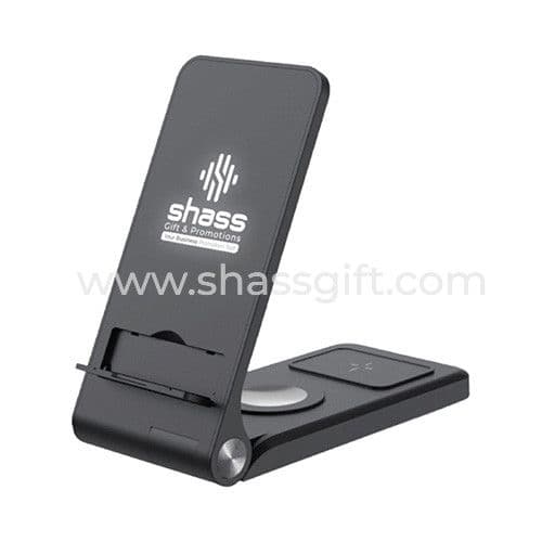 Foldable Wireless Charging Station 15w & Light Up Logo