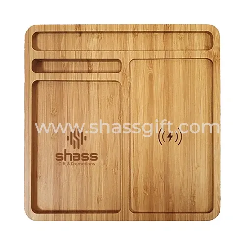 Bamboo Wireless Charger Docking Station