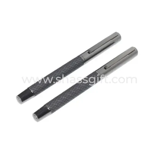 Luxury Chrome Pen Pocket Clips with Metal Cap Ballpoint Pen