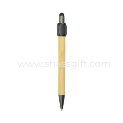 Eco Friendly Bamboo Spinner Pen with Stylus