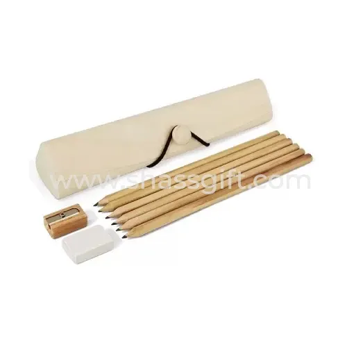 Pencil Set With Sharpener & Eraser