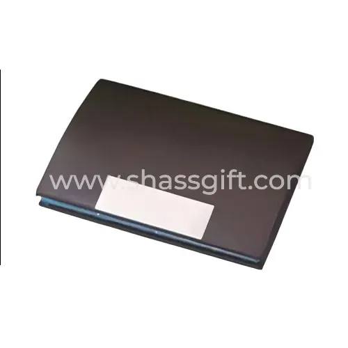 Stylish Leather Card Holder With Metal Plate