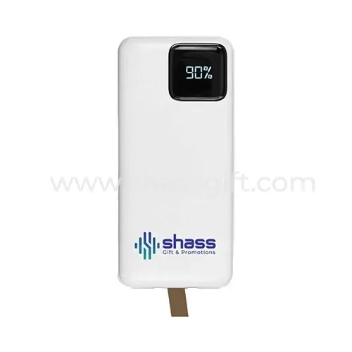 Fast Charging Digital Powerbank 30,000 Mah With Flashlight Leather Strap