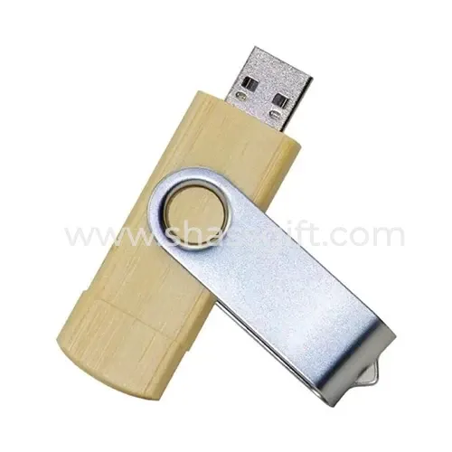 Bamboo OTG Type C With Silver Metal Swivel USB 32gb