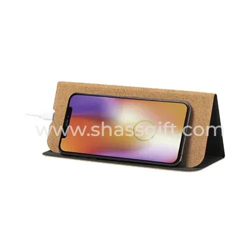 Foldable Cork Mousepad With Wireless Charger