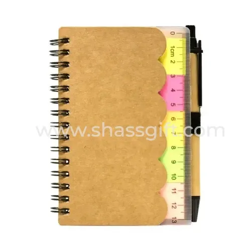 A6 Craft Notebook With Scale Pen And Post It