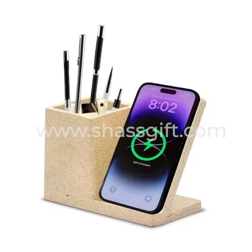 Wheat Straw Bamboo Wireless Charger