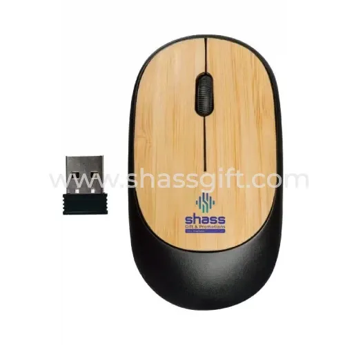 Eco Bamboo Black Color Wireless Mouse