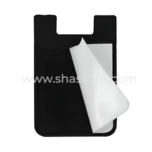 Silicone Card Holder With Sticky Screen Cleaner