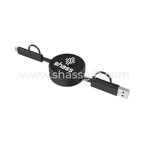 Recycled 6-in-1 Retractable Charging Cable