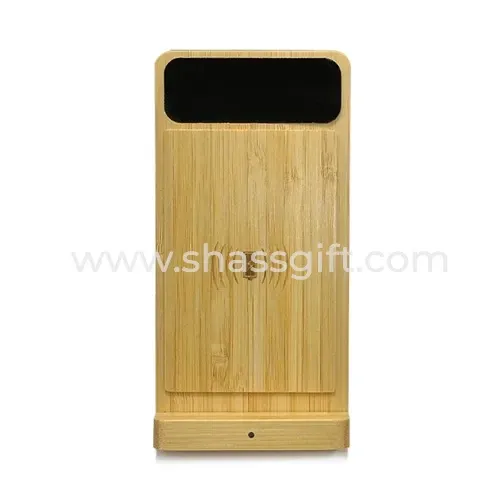 Light Up Bamboo Wireless Charger