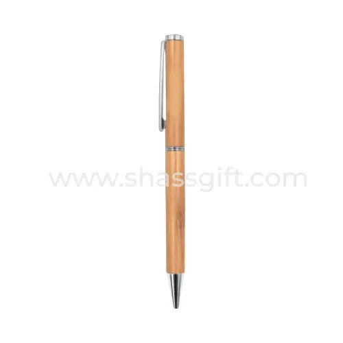 Bamboo Pen With Clip