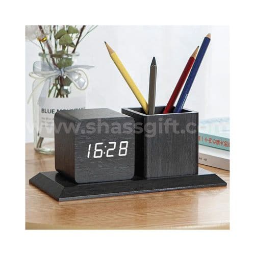 Digital Wooden Alarm Clock
