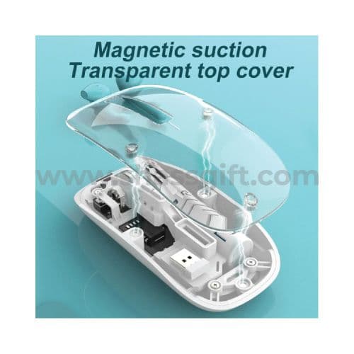 Transparent Wireless Dual Mode Mouse 2.4 G