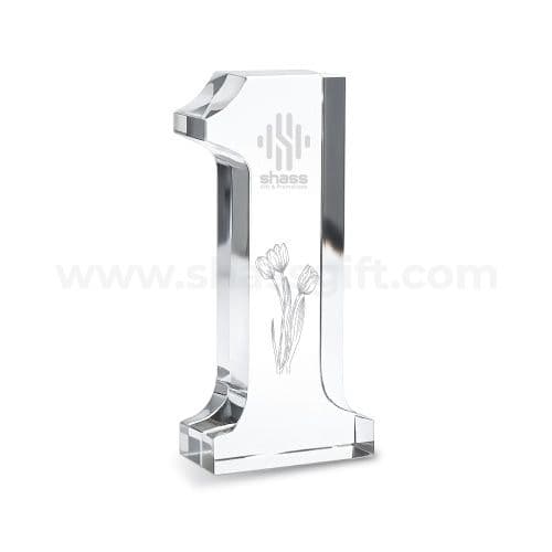 Crystal Glass Trophy in Number One
