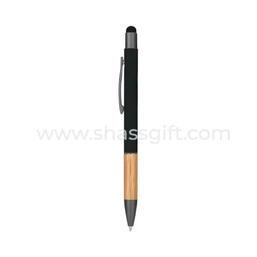 Metal Stylus Pen With Bamboo Grip