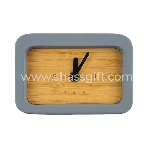 Bamboo Limestone Clock With Wireless Charger