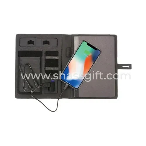 A5 Folder With Built in Wireless Powerbank