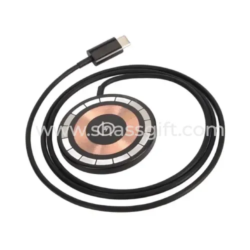 Round Magnetic 15W Fast Wireless Charger Type C