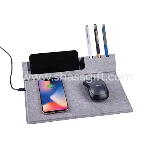 Wireless Mouse Pad & Desk Organizer