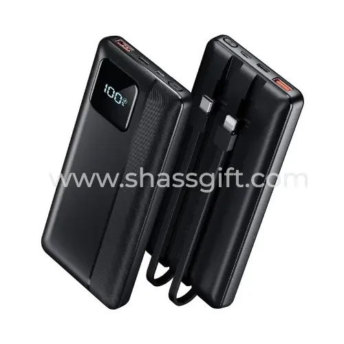 Fast Charger Power Bank 10000mAh 22.5w With Built In Cables