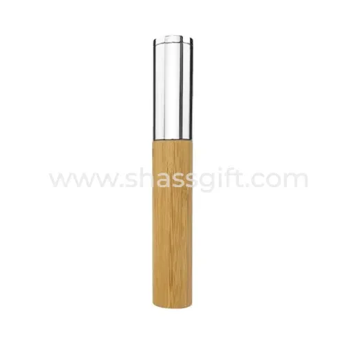 Bamboo Pen Case with Chromed Cap