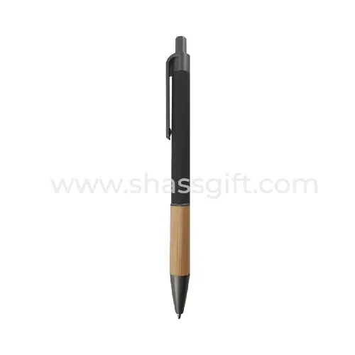 Push Button Ballpoint Pens with Bamboo Grip