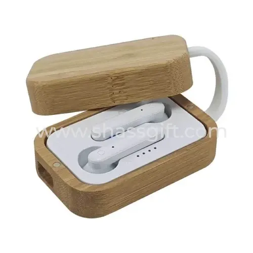 BT Earbuds with Bamboo Case