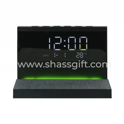 Alarm Clock, 15W Wireless Charger and LED Night Light