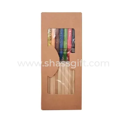 Colored Pencil, Crayon Set With Coloring Sheets