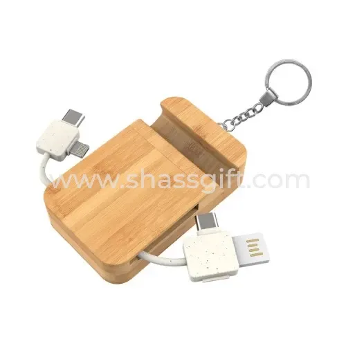 Eco-Friendly 5 In 1 Adapter With Mobile Stand & Key Ring