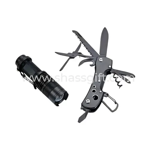 Multi Tool Set + LED Torch In Box