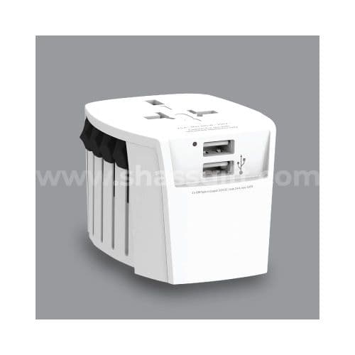 World Travel Adapter MUV USB 2A
