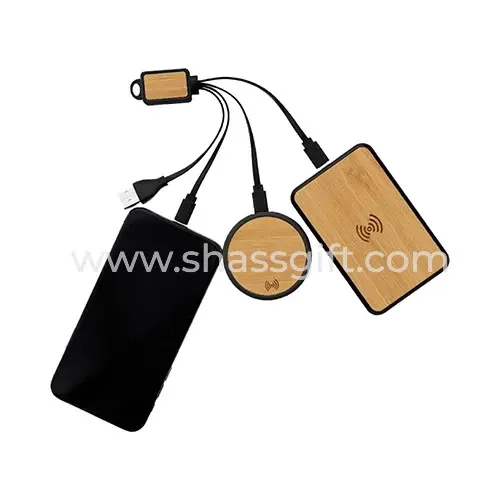 Unique Bamboo Design 3 in 1 Charging Cable