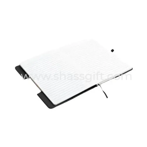 A5 Hard Cover Notebook With Folding Phone Stand