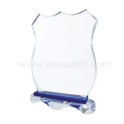 Crystal Awards With Blue Base And Box