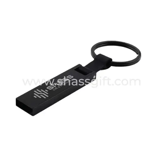 Black Metal USB With Key Holder