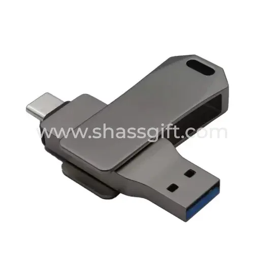 Swivel OTG USB in Gun Metal 64GB V. 3.0 Type C