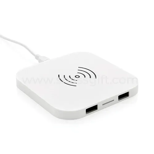 Wireless Charger With 2 USB Hub