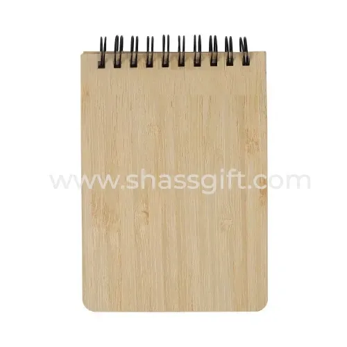 Mini Bamboo Notebook with Sticky Notes